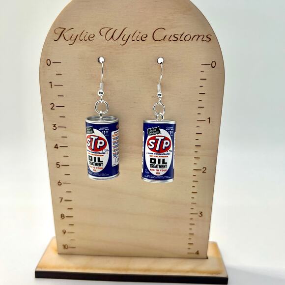 STP Oil Earrings - STP Accessories - Racing Accessories - Car Earrings - Mini - Picture 7 of 7